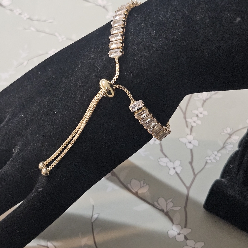 Gold and Diamond Tennis Bracelet